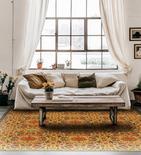 Bohemian Garden Gold Vinyl Rug