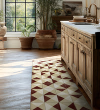 Tapis en vinyle antique Borgo Bordeaux