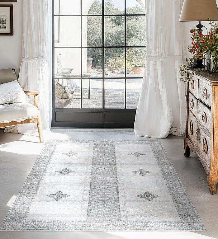 Ema White Vinyl rug