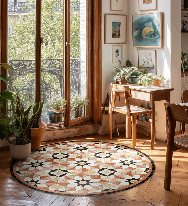 Borgo Lily Noir Antique - Tapis de sol en vinyle Modu