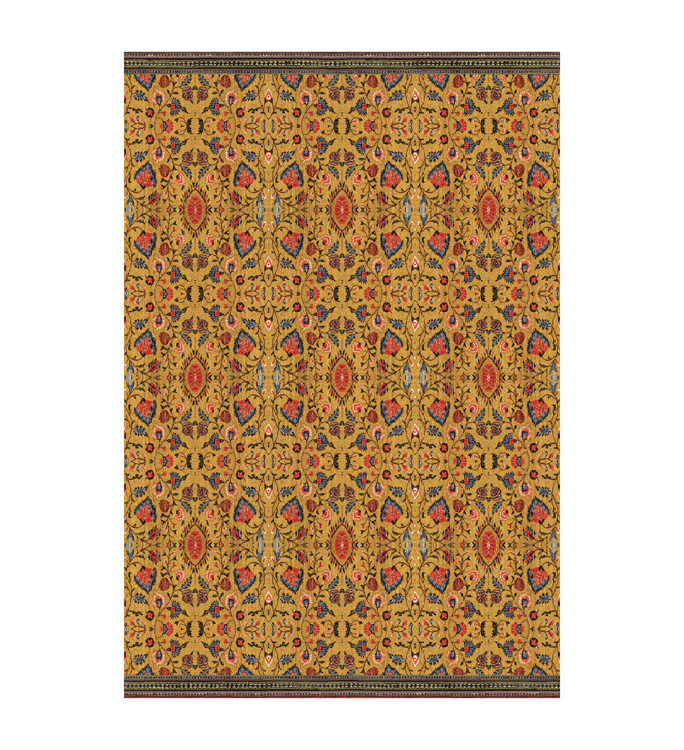 Bohemian Garden Gold Vinyl Rug