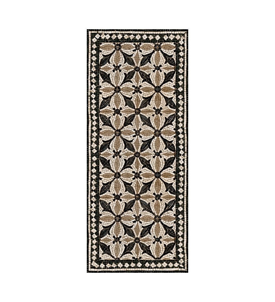 Tapis en vinyle antique Borgo Bordeaux