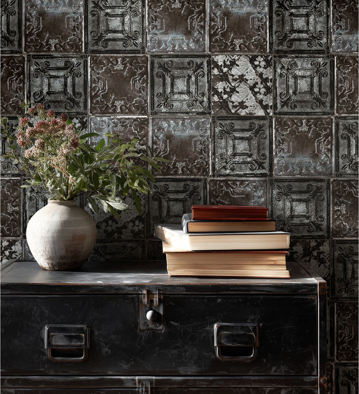Tin Tile Dark KAMI – Beija DIY Wall Paper