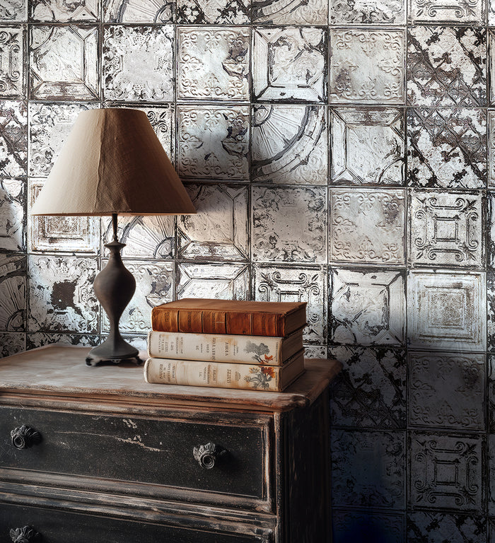 Tin Tile White KAMI – Beija DIY Wall Paper