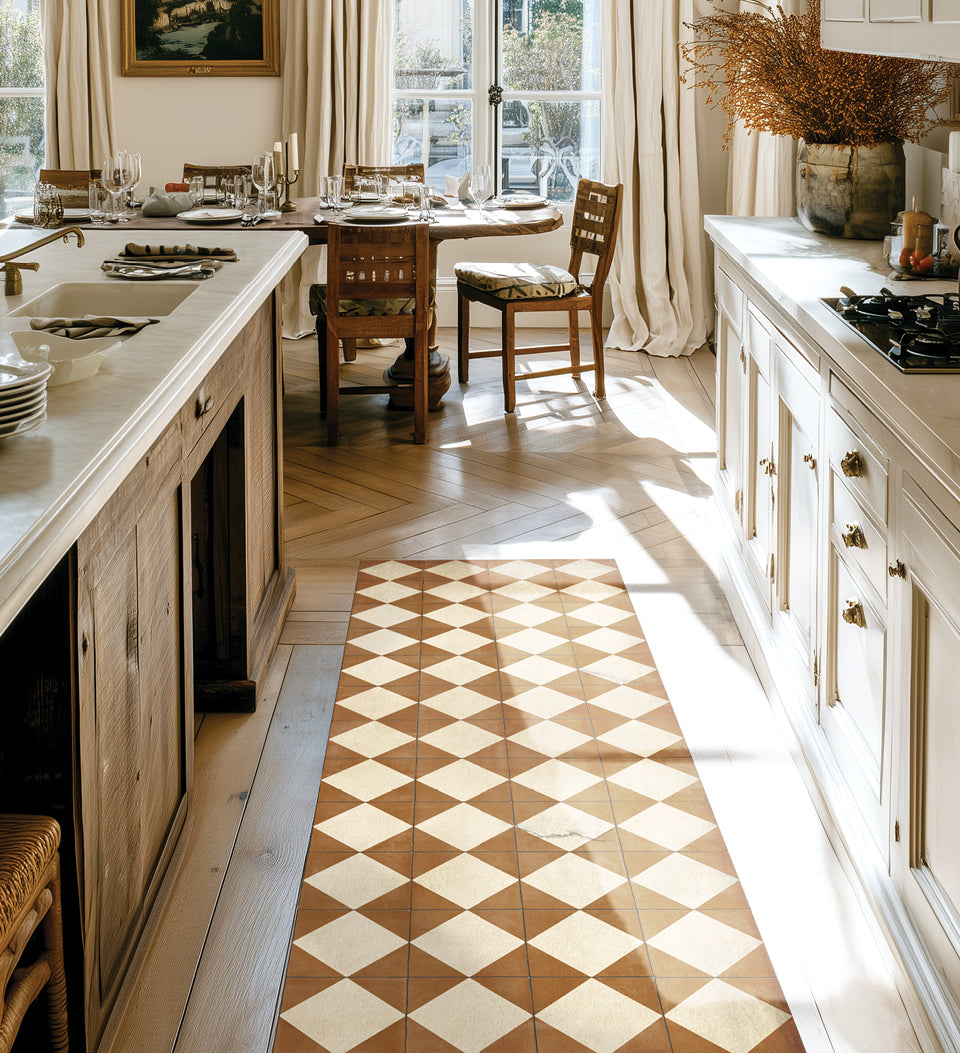 Gambit Camel Vinyl Rug - Beija Flor – Beija Flor World