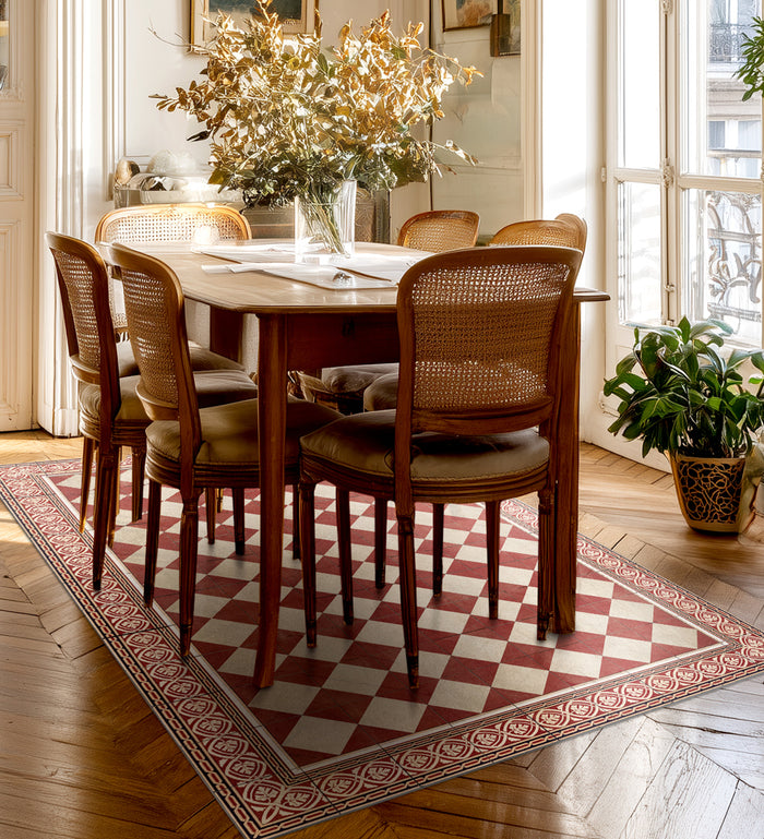 Gambit Red Vinyl Rug