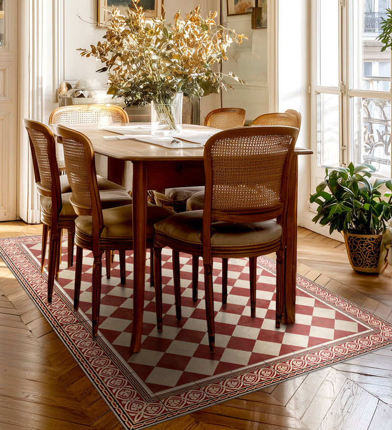 Gambit Red Vinyl Rug