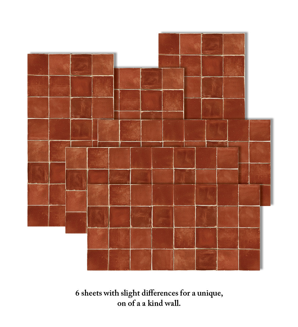 Zellige Terracotta – Beija DIY Wall Paper