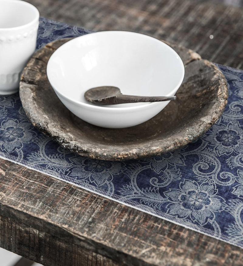 Royal Indigo Flower Vinyl Placemat