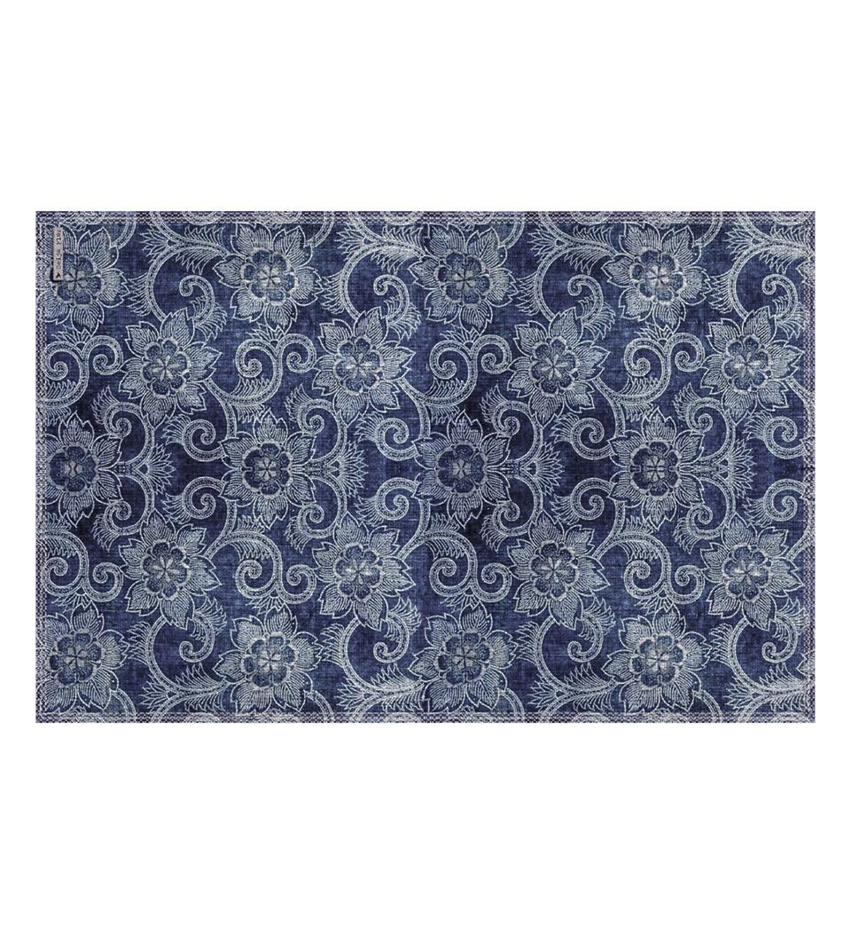 Royal Indigo Flower Vinyl Placemat