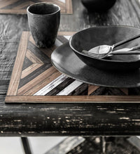Set de table en vinyle noir Wood Art
