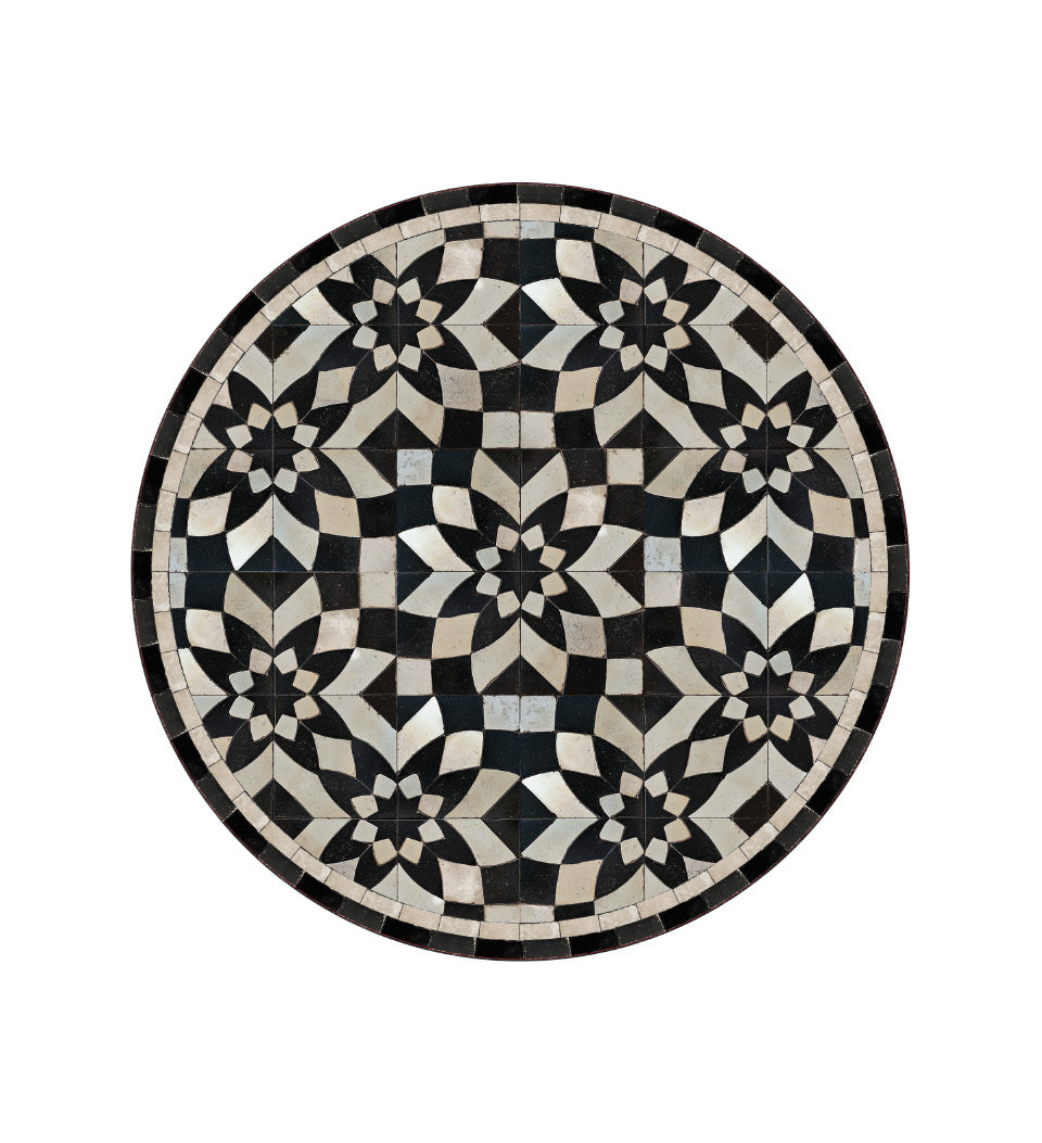 Borgo Lily Noir Antique - Tapis de sol en vinyle Modu