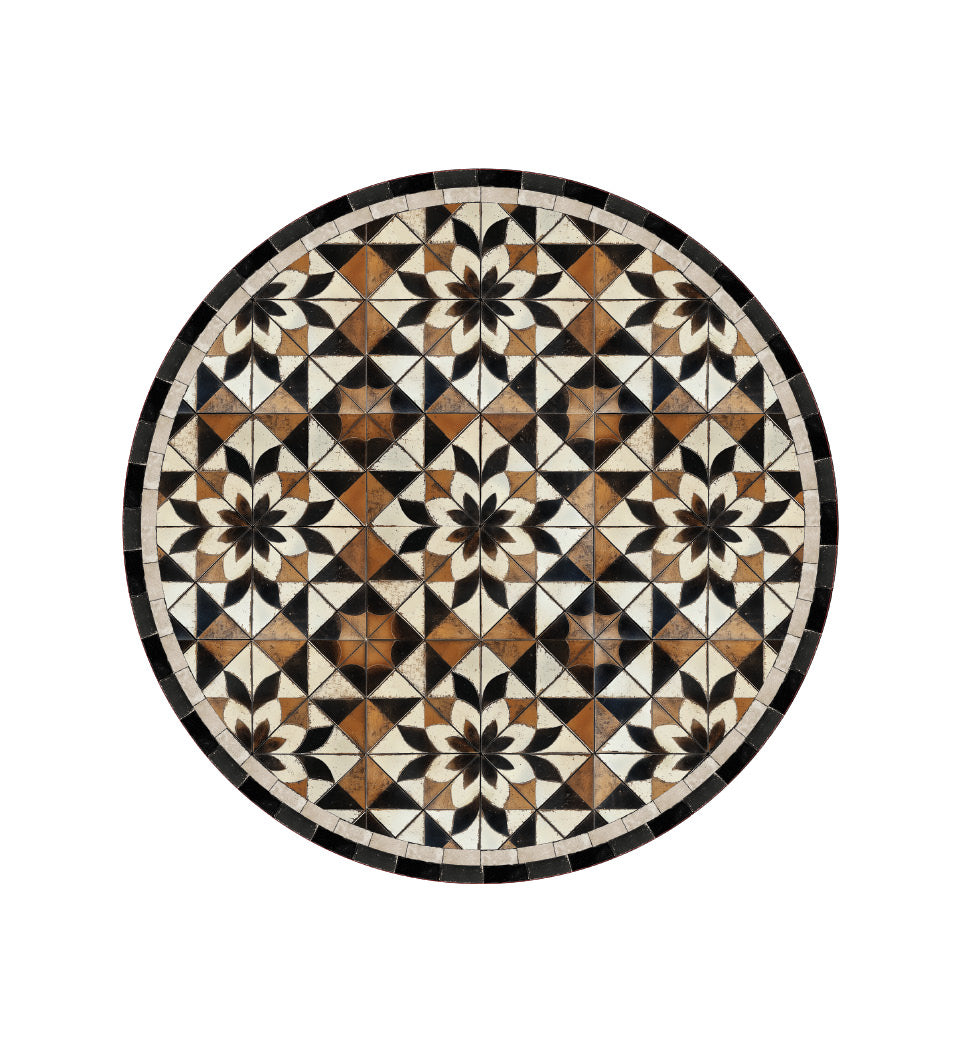 Borgo Lily Noir Antique - Tapis de sol en vinyle Modu