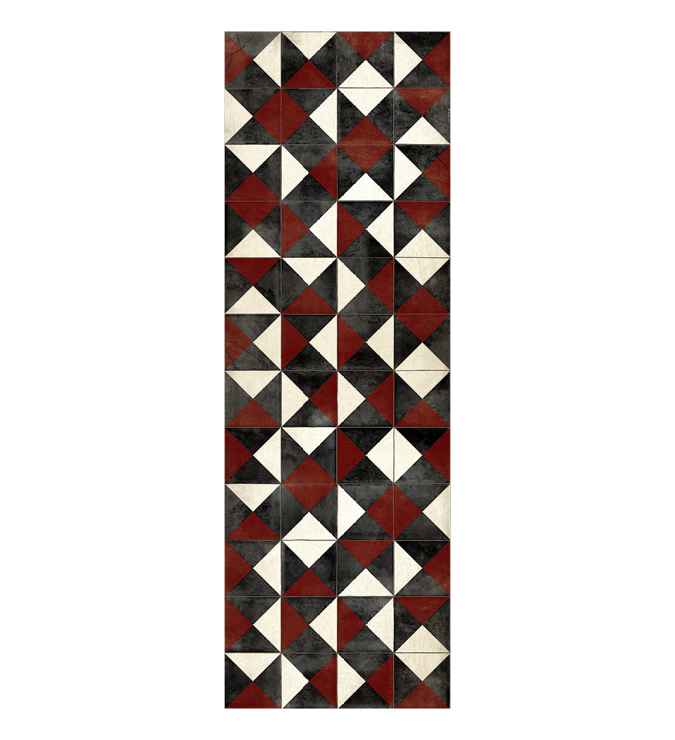 Tapis en vinyle antique Borgo Bordeaux