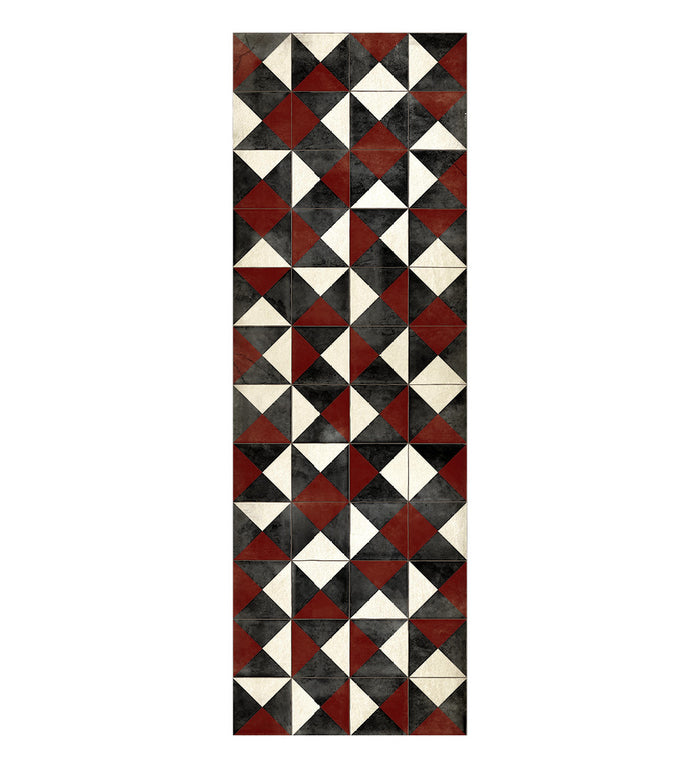 Tapis en vinyle antique Borgo Bordeaux