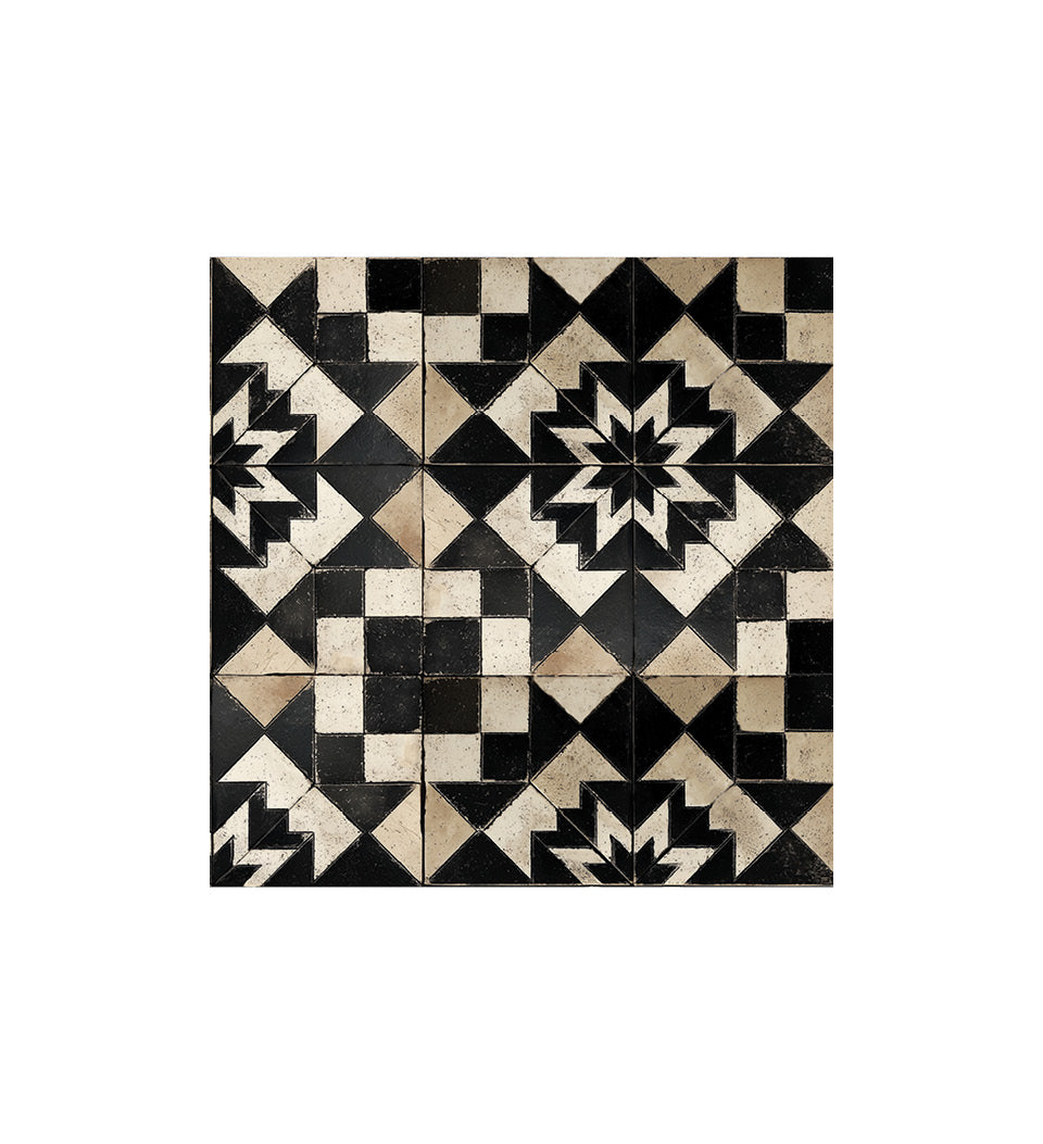 Borgo Lily Noir Antique - Tapis de sol en vinyle Modu