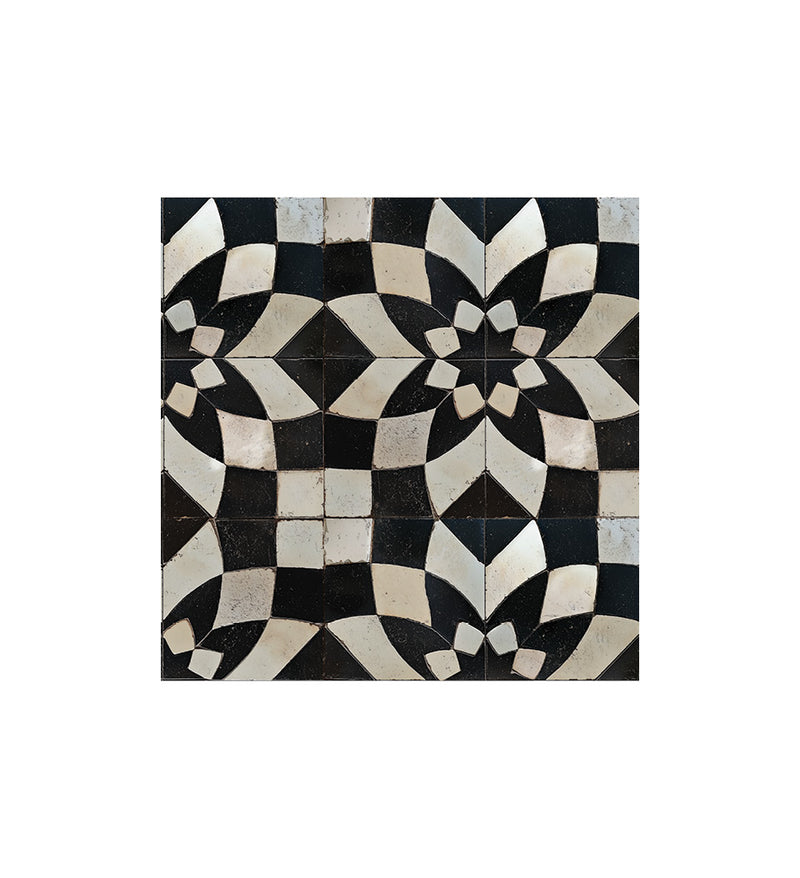 Borgo Lily Noir Antique - Tapis de sol en vinyle Modu