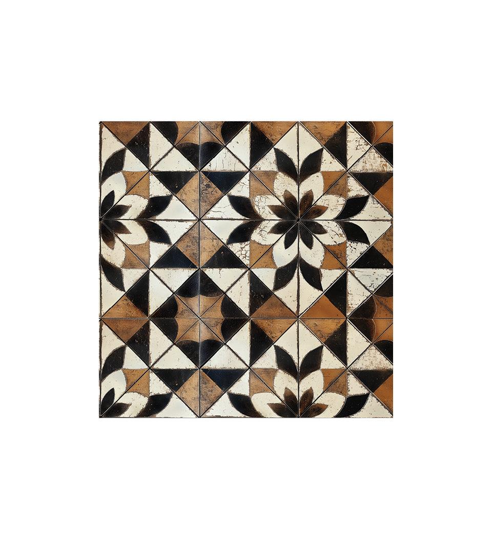 Borgo Lily Noir Antique - Tapis de sol en vinyle Modu