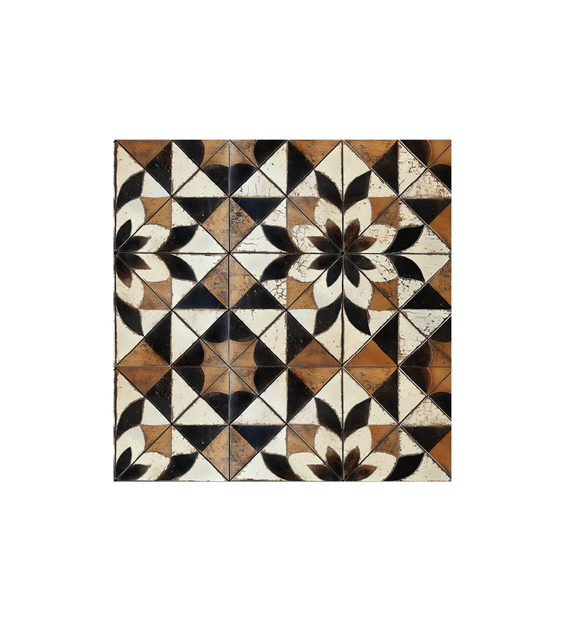 Borgo Lily Noir Antique - Tapis de sol en vinyle Modu
