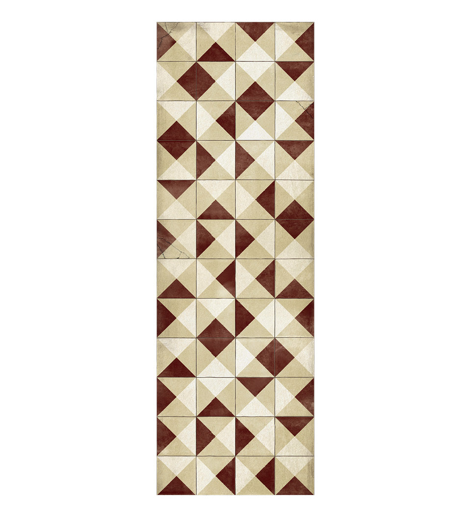 Tapis en vinyle antique Borgo Bordeaux