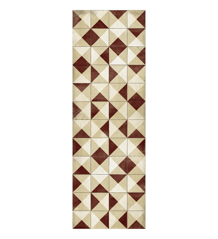Tapis en vinyle antique Borgo Bordeaux