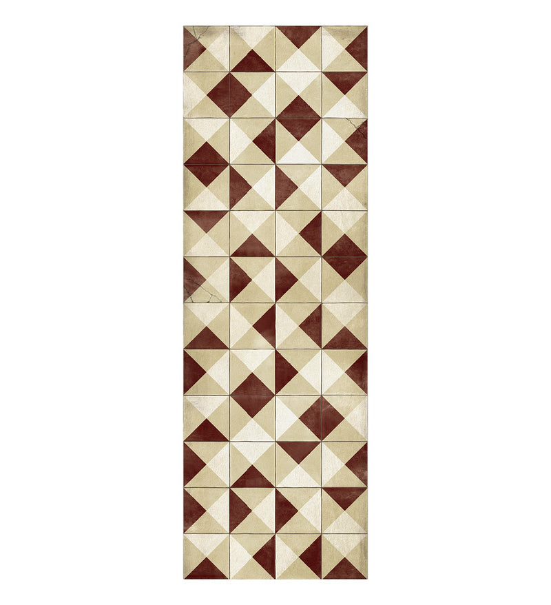 Tapis en vinyle antique Borgo Bordeaux