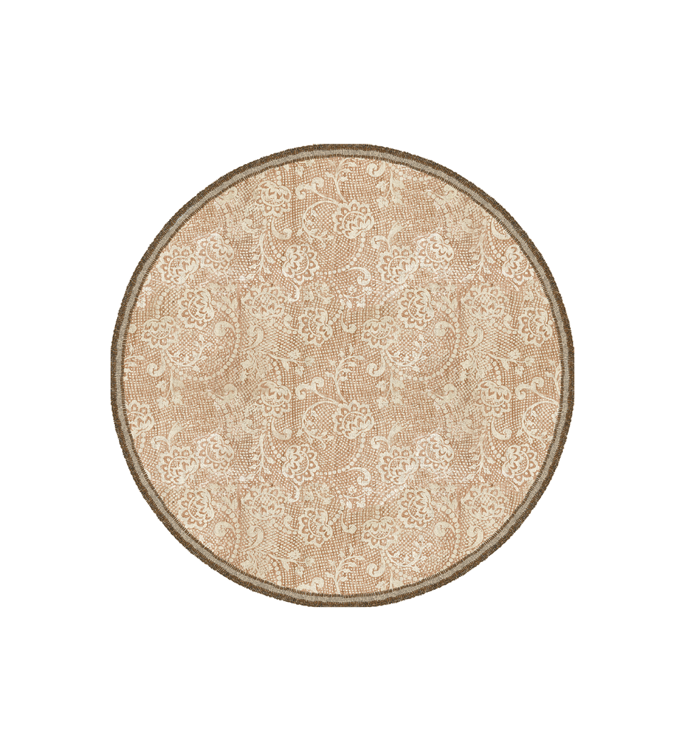 Holy Blush Round Vinyl Placemat