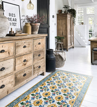 Tapis en vinyle antique Borgo Bordeaux