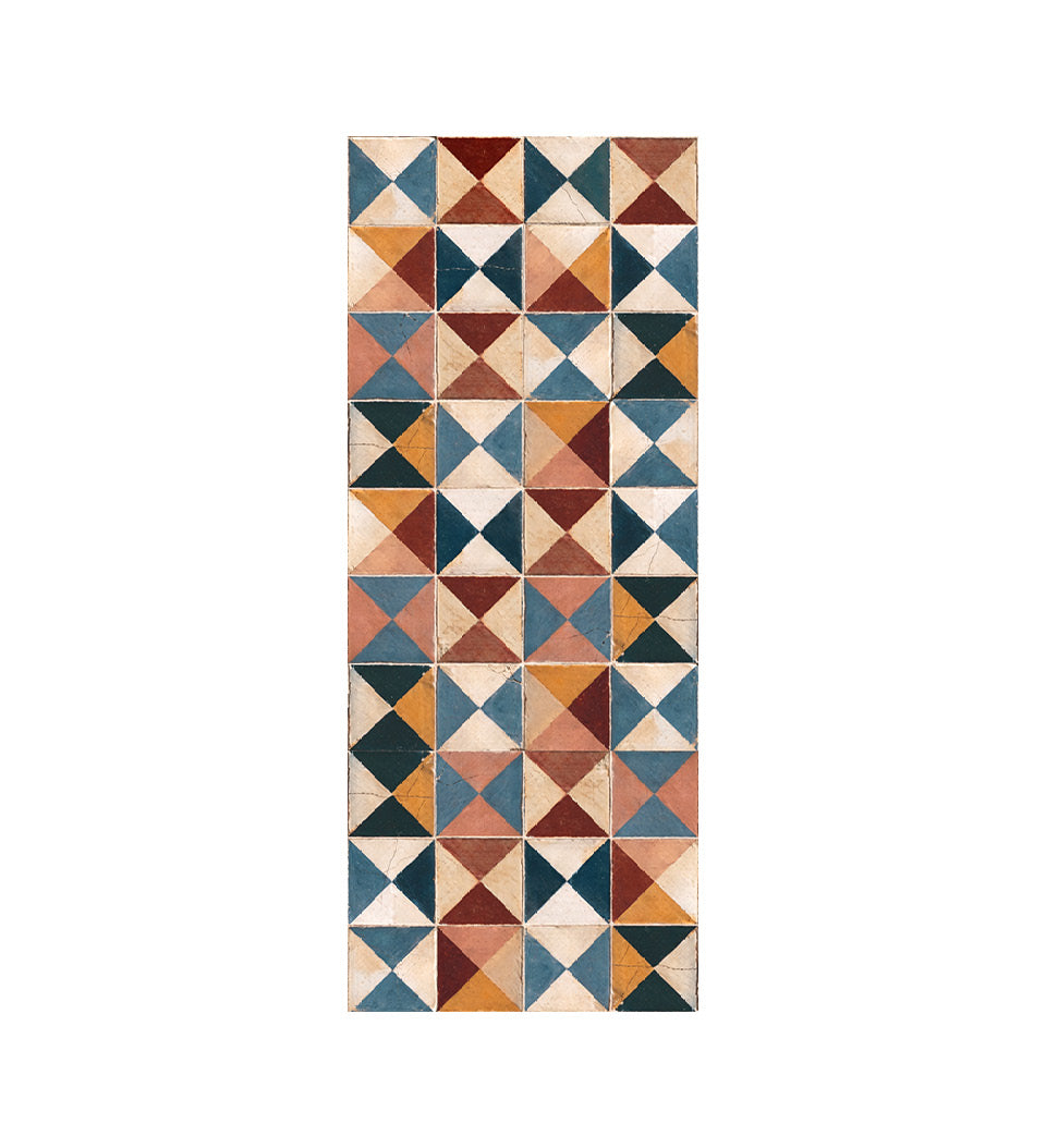 Tapis en vinyle antique Borgo Bordeaux