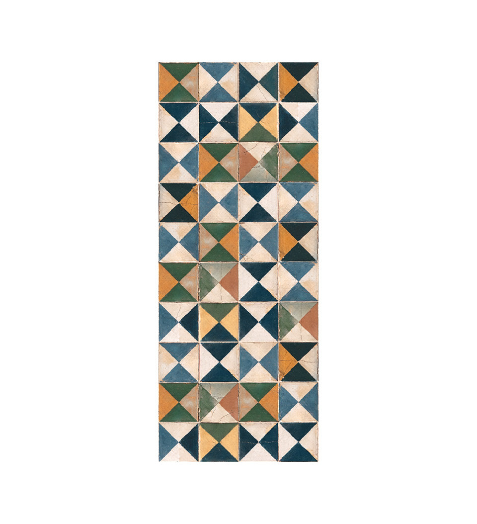 Tapis en vinyle antique Borgo Bordeaux