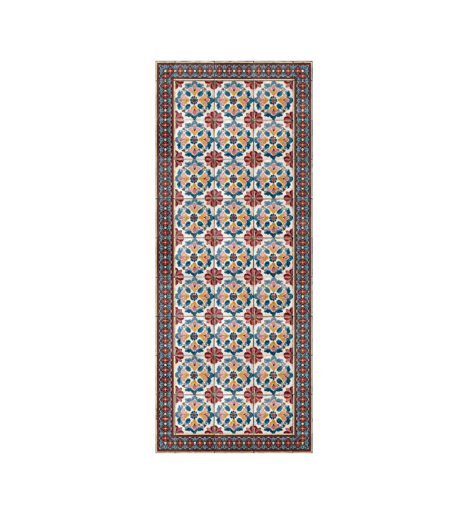 Tapis en vinyle antique Borgo Bordeaux
