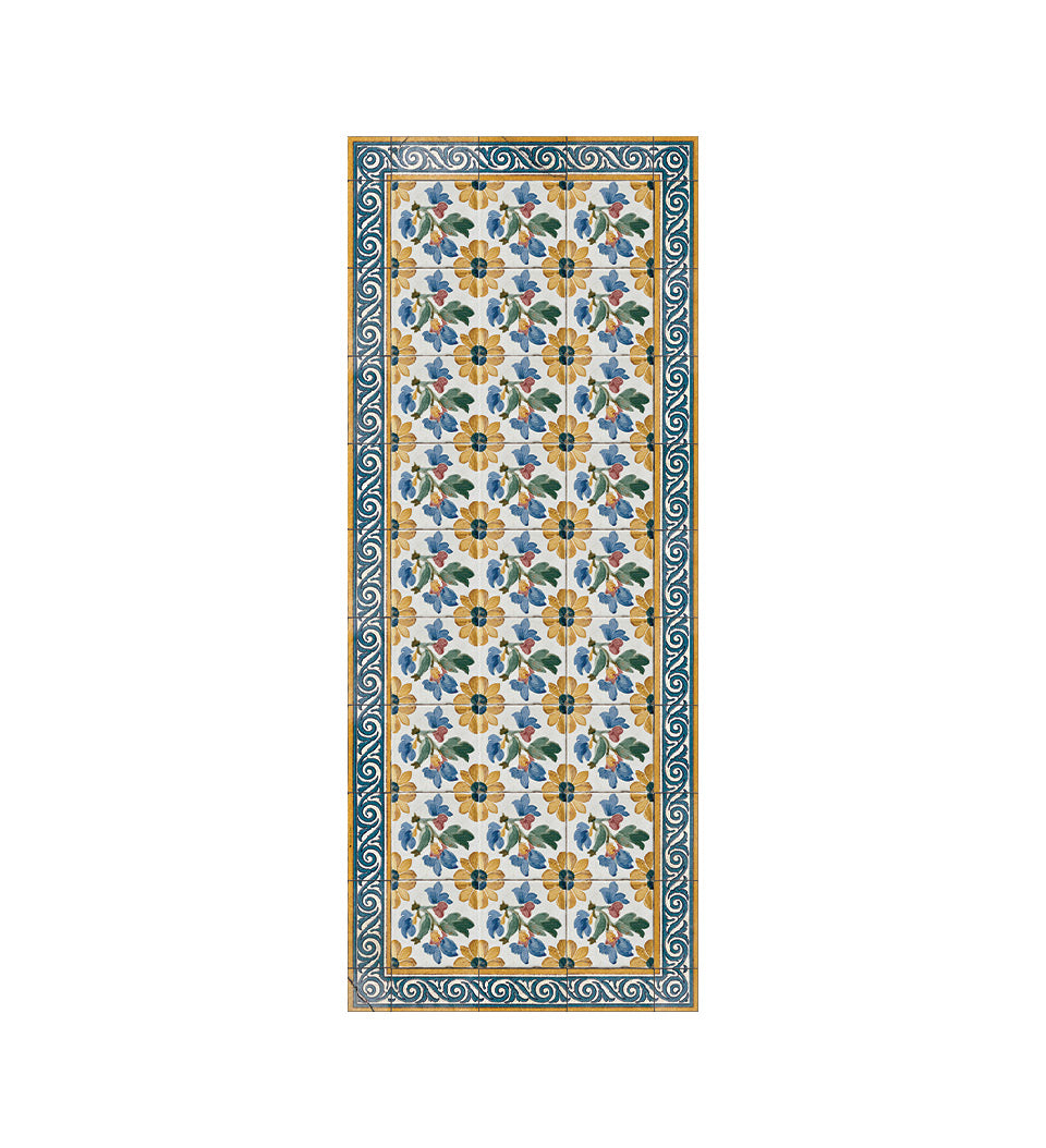 Tapis en vinyle antique Borgo Bordeaux