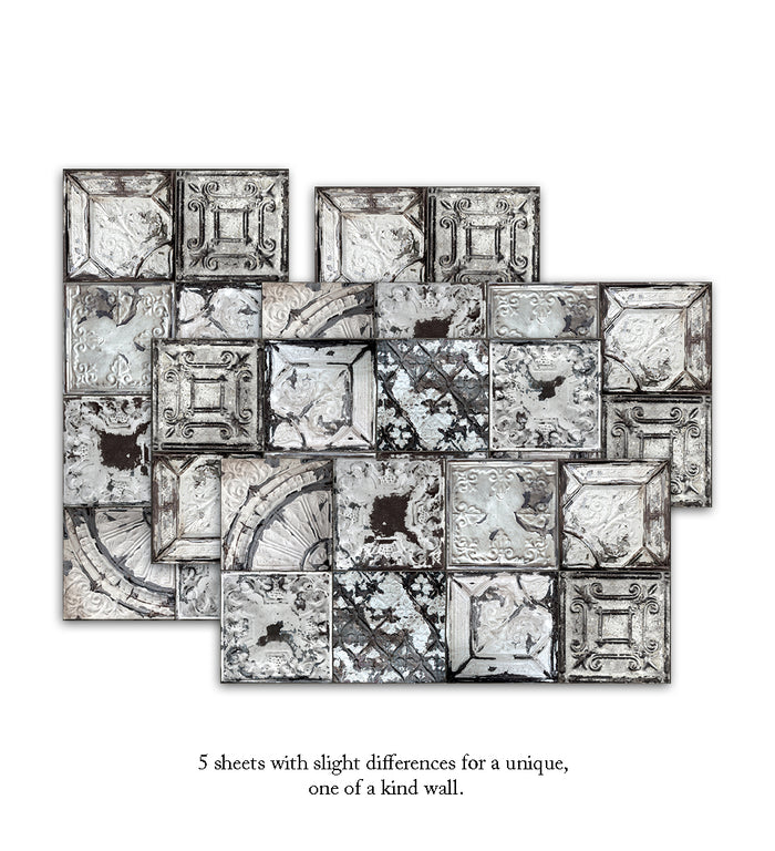 Tin Tile White KAMI – Beija DIY Wall Paper