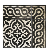 Mountain Black & White Antique Vinyl Rug