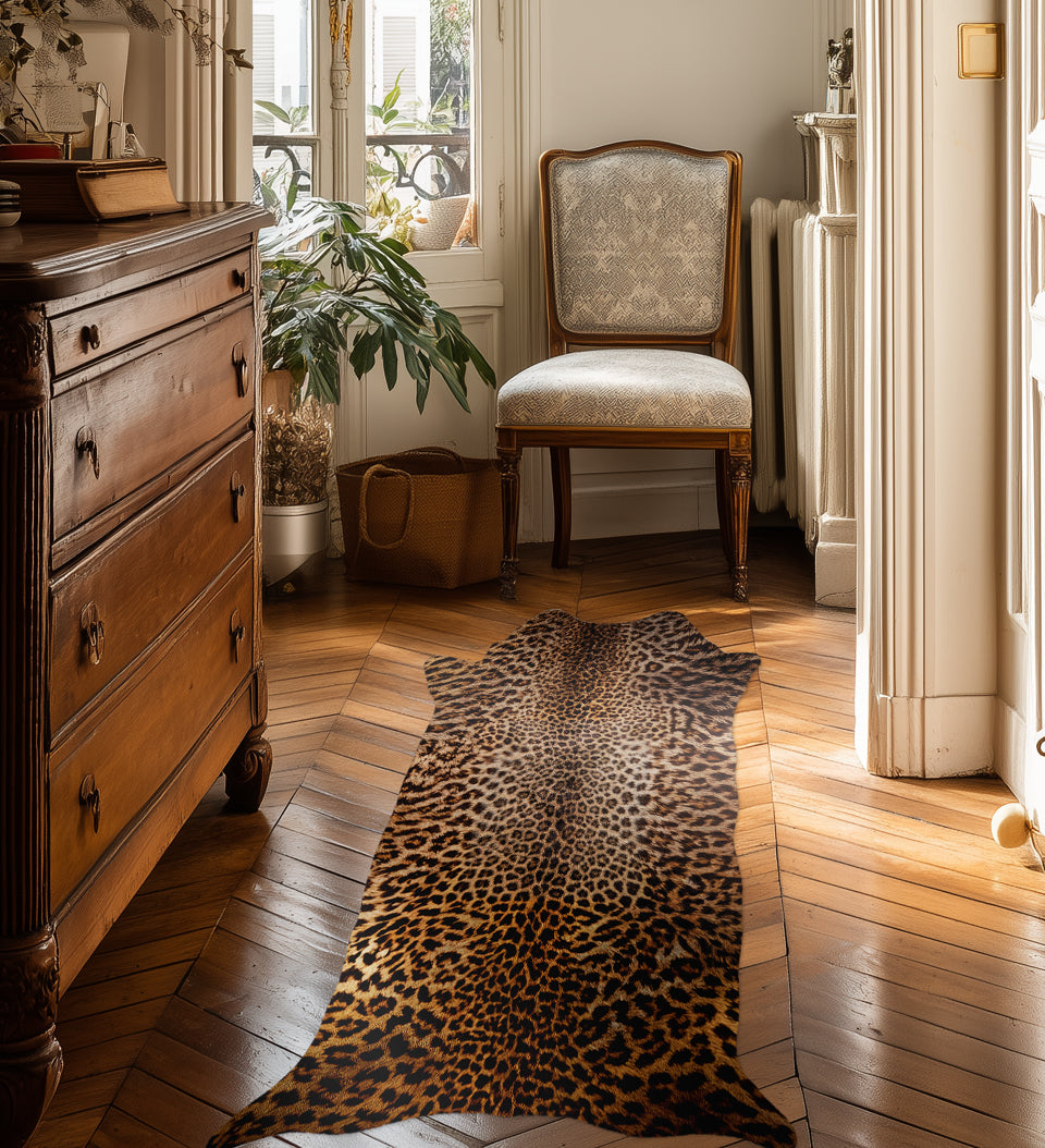 Leopard Shape Vinyl Rug