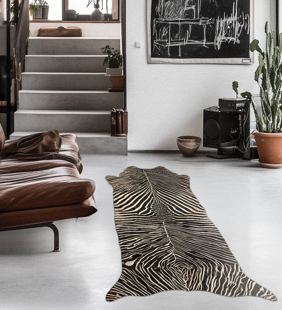 Zebra Shape Vinyl Rug