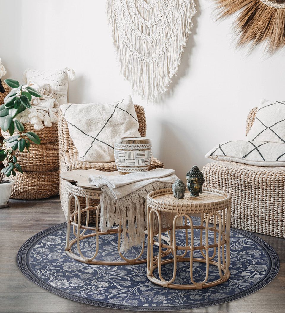 beija Bohemian Graden round Vinyl Rug