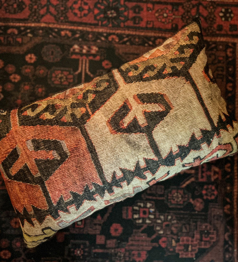 Coussin kilim bleu et orange | Atelier Couleurs Coussin kilim bleu et orange | Atelier Couleurs