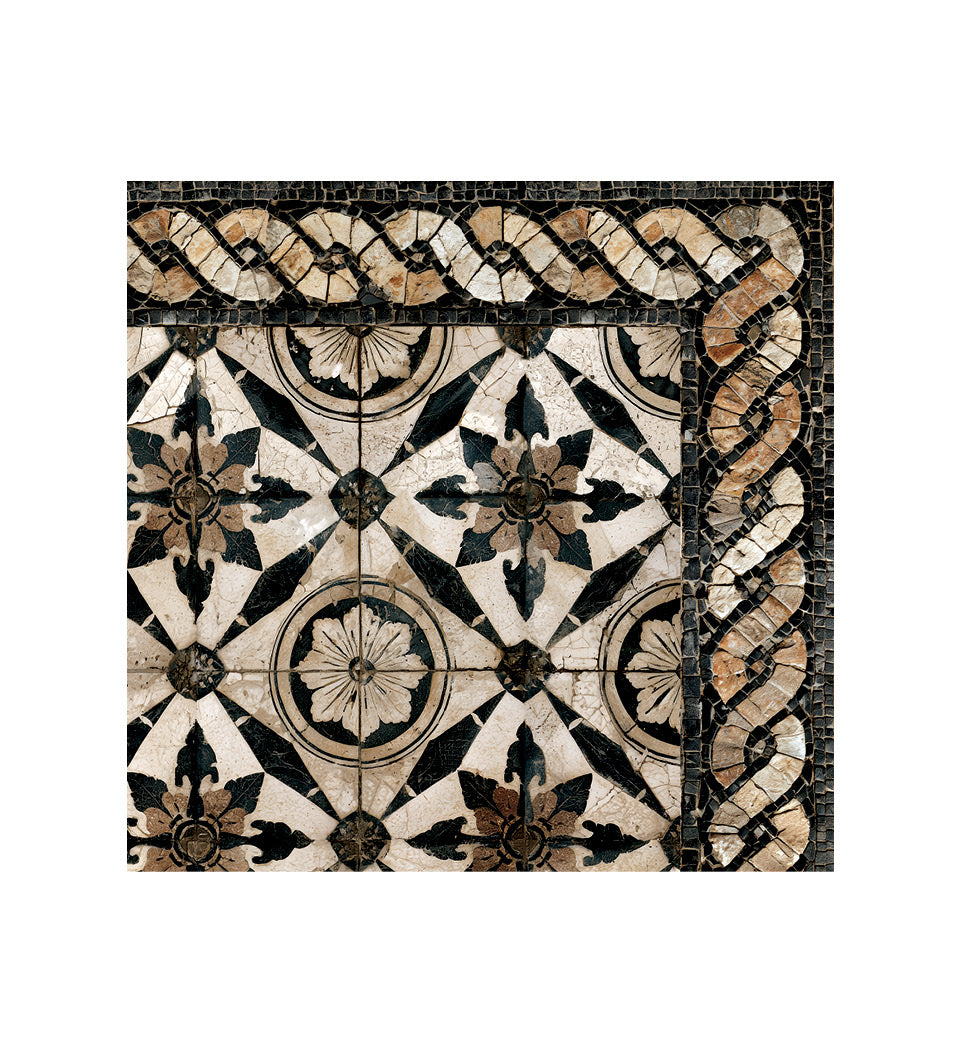 Tapis en vinyle antique Borgo Bordeaux