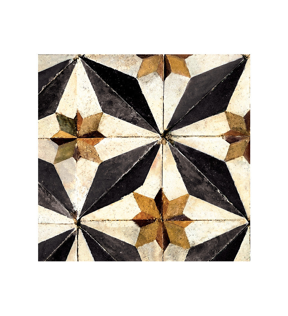 Luccy Black Antique MODU Vinyl Rug
