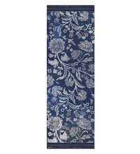 Bohemian Garden Indigo Flower Vinyl Rug